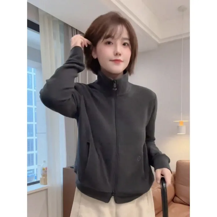 拉链立领澳绒卫衣外套女春秋款2025新款爆款时尚洋气短款上衣