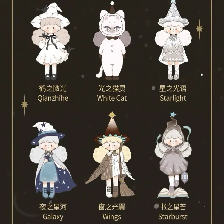 新款寻找独角兽molinta追光系列盲盒爆米花妹妹