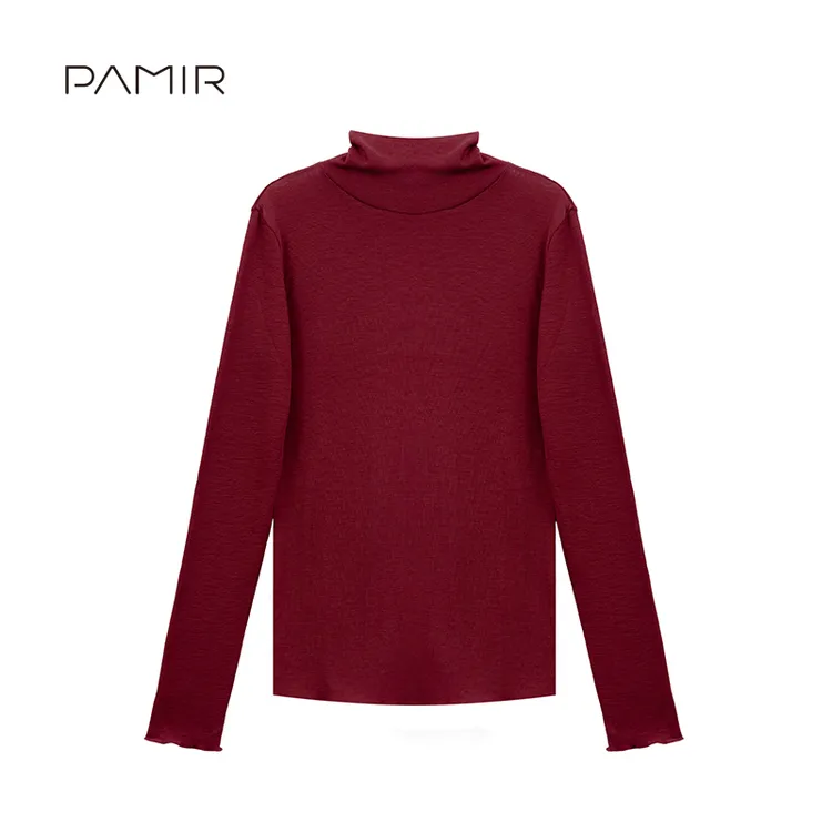 【叶可可】PAMIR秋冬女高领精纺羊毛休闲长袖针织衫 SZ155