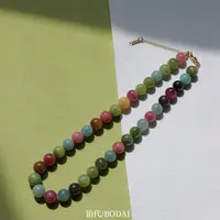 铜合金项链 铂代定制【达纳苏斯】马卡龙幻彩彩色串珠复古项链