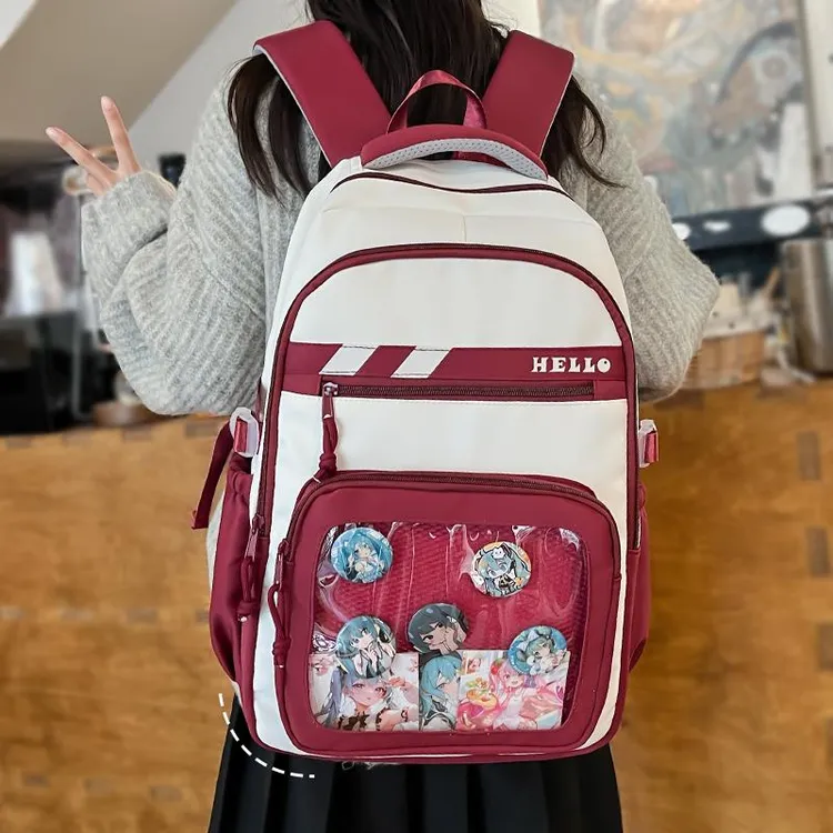 透明书包女初中生小学生三到六年级减负背包大容量高中痛包双肩包