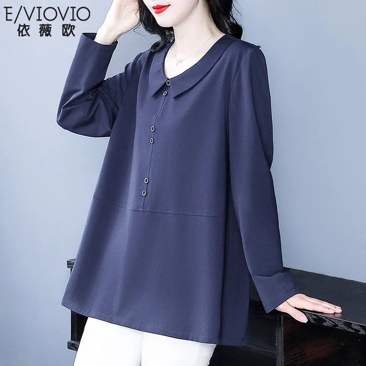 春季贵夫人娃娃领上衣241035