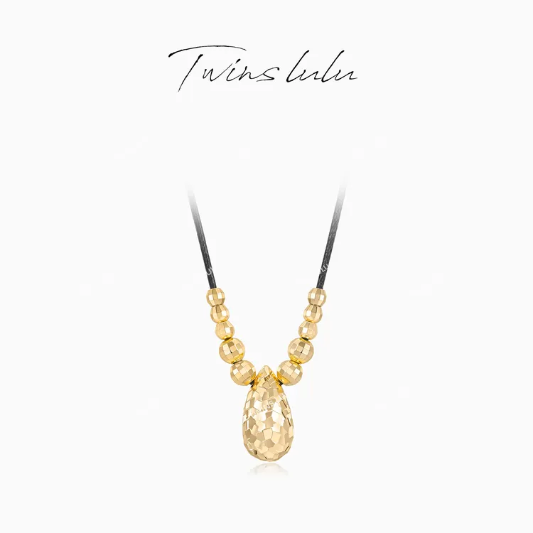 TWINS LULU【水滴】圣诞节小众高级简约轻奢镭射珠珠项链TSJ7769