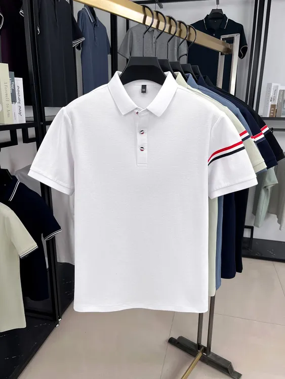 【100%纯棉】 夏季男士商务修身休闲半袖POLO衫翻领轻奢短袖上衣