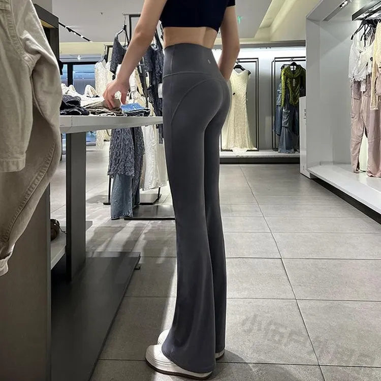 提臀Groove瑜伽裤原标微喇叭裤Lulu健身外穿2025运动裤高腰女显瘦