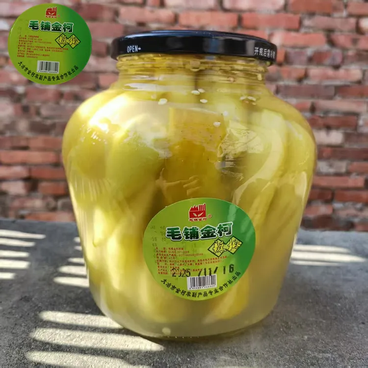 毛铺金柯辣椒大冶特产刘仁八金柯辣椒农家腌制泡椒秋辣椒1200g/瓶