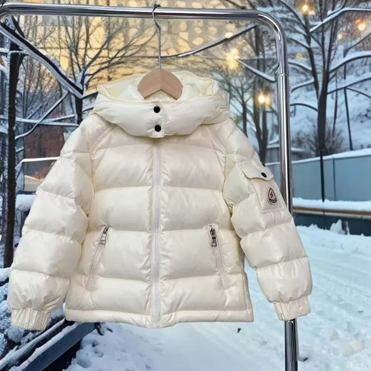儿童羽绒服免洗拆帽短款冬季加厚男女童中大童保暖外套三防亮面潮