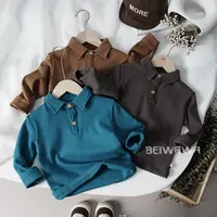 秋款儿童高品质POLO衫长袖T恤 男女童宝宝纯棉打底衫上衣幼儿衬衫