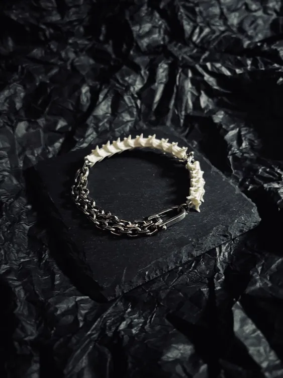 925银手链 仅做展示 双层太角链宽10mm 拼接蛇骨手链 手围可调