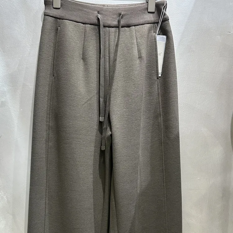 Lagang 绵混纺纯色抽绳休闲舒适秋季裤子