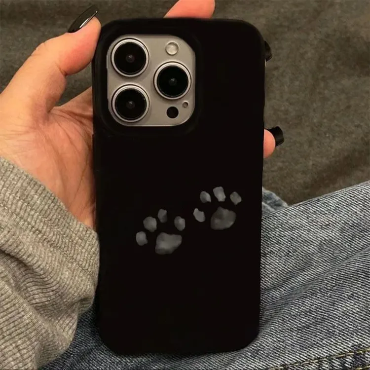 奥菲顿黑色爪印适用iPhone16/15promax苹果12果冻手机软壳14/13套