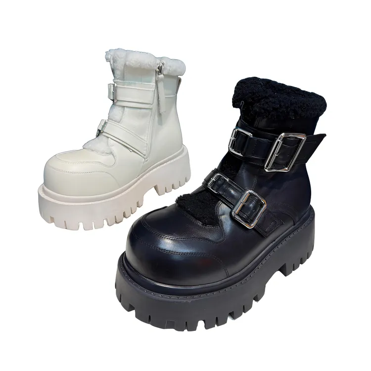 冬季新款雪地靴女加绒保暖厚底百搭休闲大棉鞋