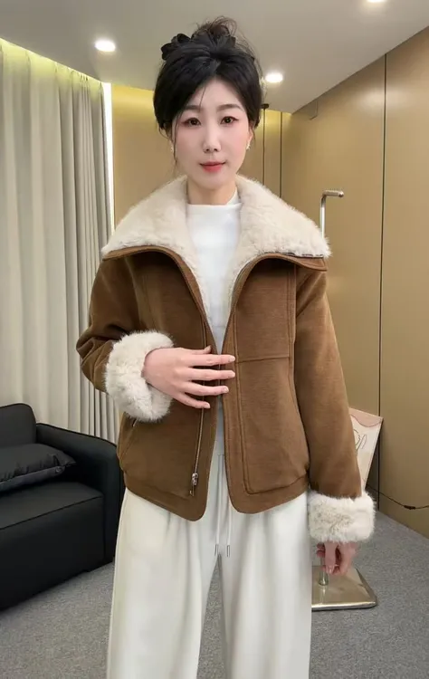 2025新款保暖棉服大领毛毛冬季设计款外套