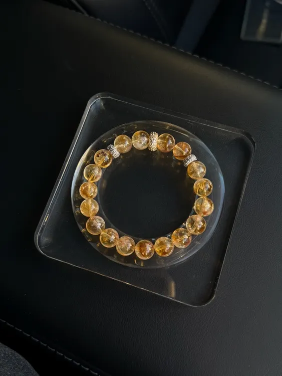 钛钢手链 黄塔晶 | 日富一日 10mm吸金与好运“五行属土”