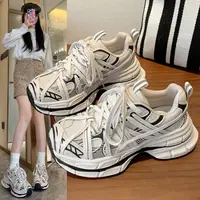 谷韵早秋鞋子女新款复古百搭休闲小个子厚底老爹鞋轻便运动德比鞋