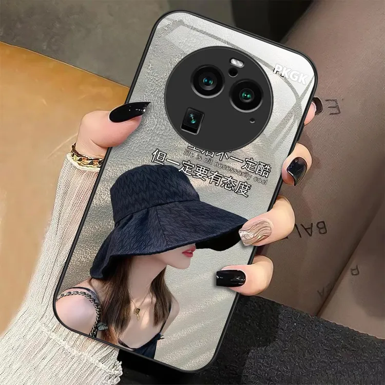 适用【OPPO FindX6 Pro】生活态度液态玻璃手机壳 防摔 优雅时尚