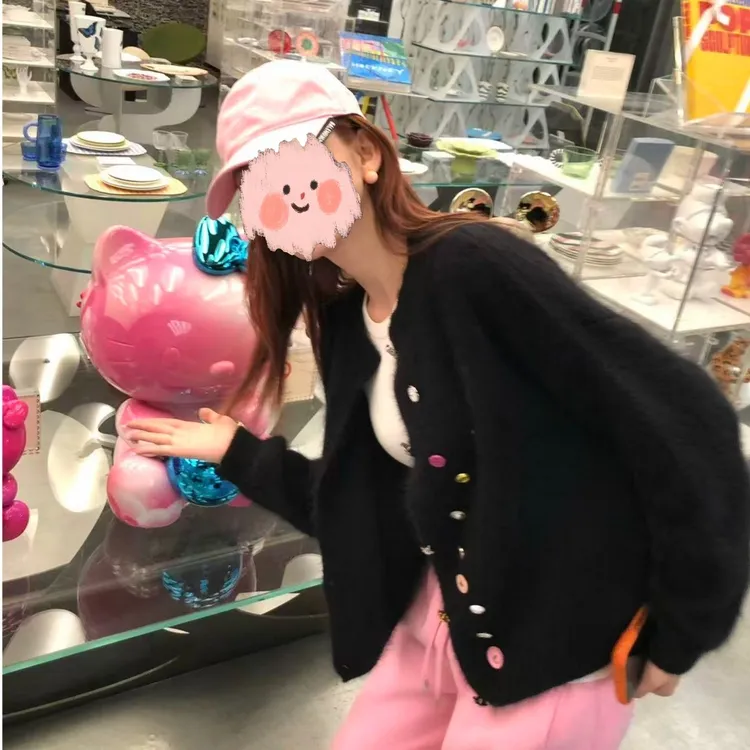 毛衣原创外套显瘦宽松休闲阔腿直筒长裤两件套