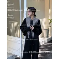 【韩女缪斯】秋季新品极简风厚款圆领卫衣带披肩