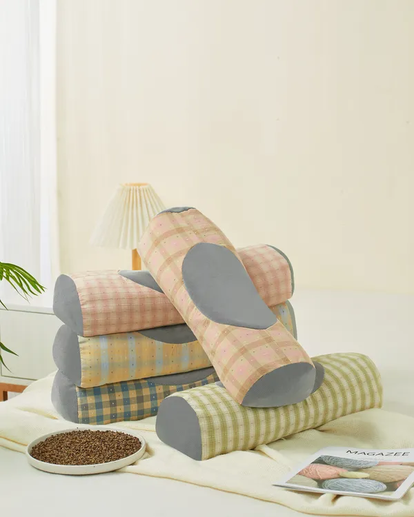 变直反弓颈椎曲线牵引拉伸矫正荞麦枕专用护颈枕加厚枕套可拆洗