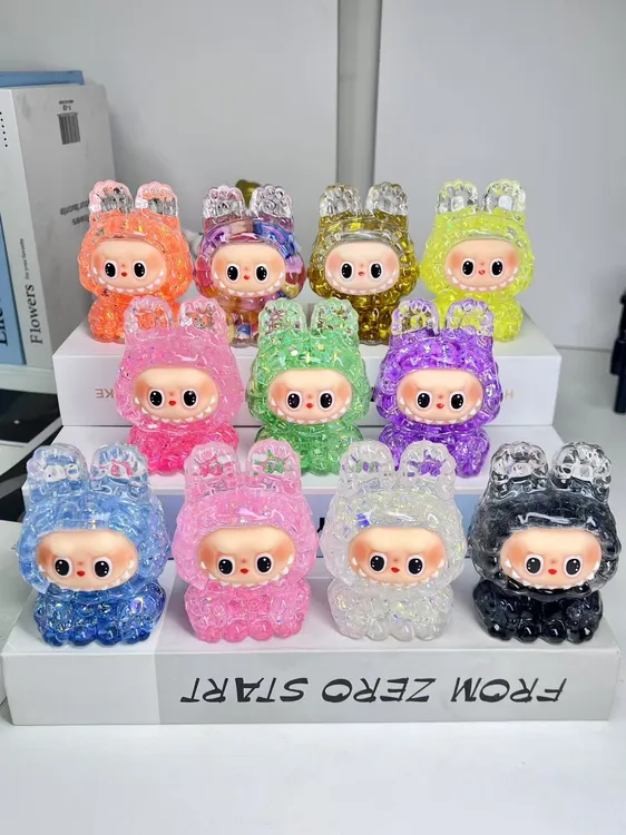 （主播代拆双许愿）精美夜光流沙摆件小花拉布布