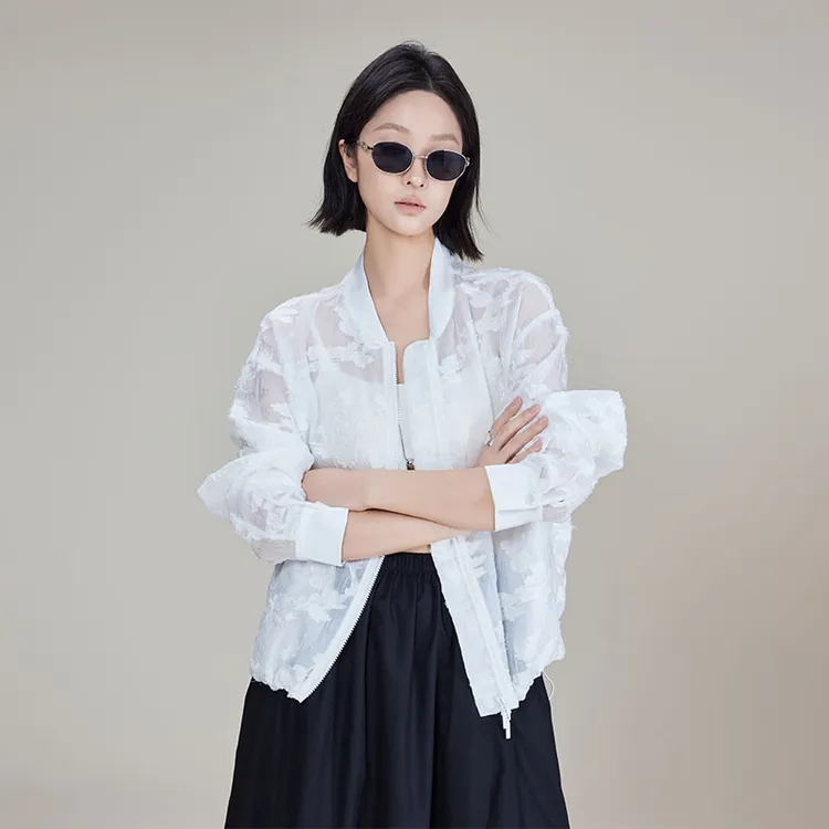 A美洋MEIYANG 白夏醋酸二号外套【商场同款】 重工提花刺绣夹克