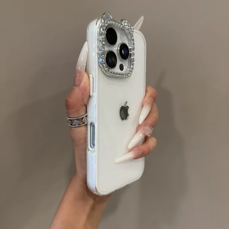 可爱KT猫果冻适用苹果16promax手机壳时尚iPhone15创意14个性13女