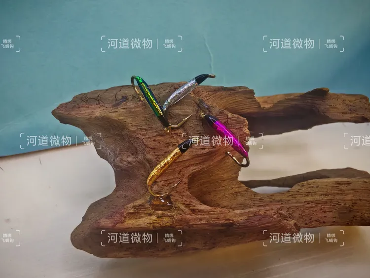 精绑高亮炫彩若虫飞蝇钩 微物路亚假饵马口白条溪哥柳根罗非