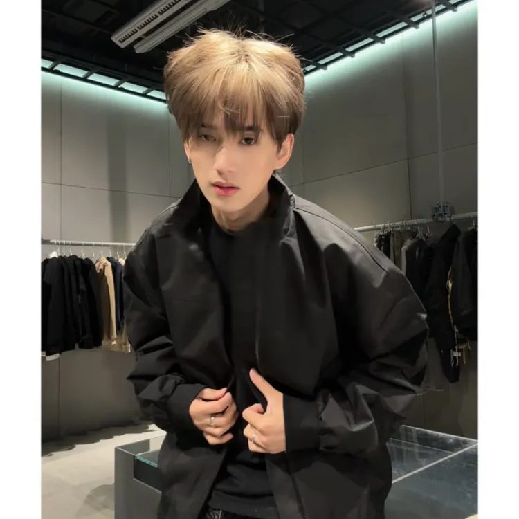 聪明陈休闲夹克秋春三防立领纯色复古户外飞行服外套男款春秋外套