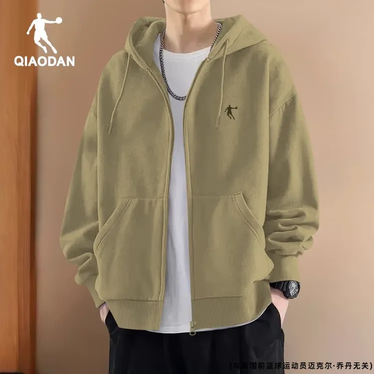 乔丹外套男休闲开衫卫衣2025秋季新款休闲上衣男士跑步运动服男装