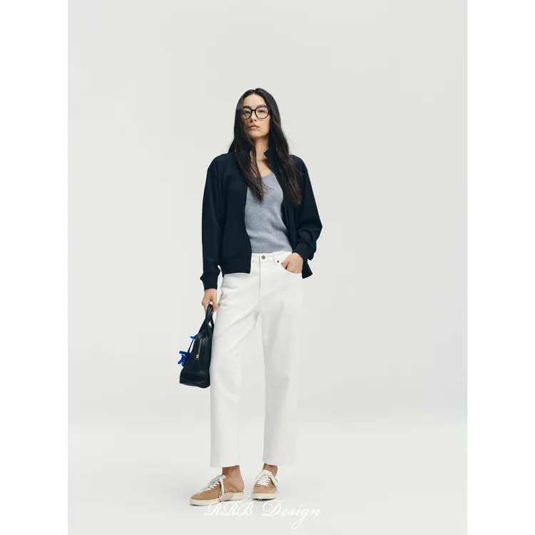 RRB Design 「white裤王」土耳其棉塑形修身显瘦直筒裤百搭休闲裤