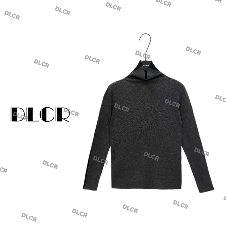 DLCR【大琳】2025秋冬款休闲气质正反两穿双色内搭针织衫