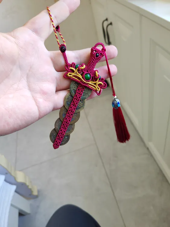 绳艺手工DIY宝剑挂饰可作车挂或包包挂件