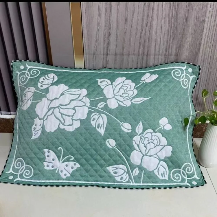 加大加厚枕巾针织纱布枕头透气吸汗柔软耐脏口水成人学生宿舍新款