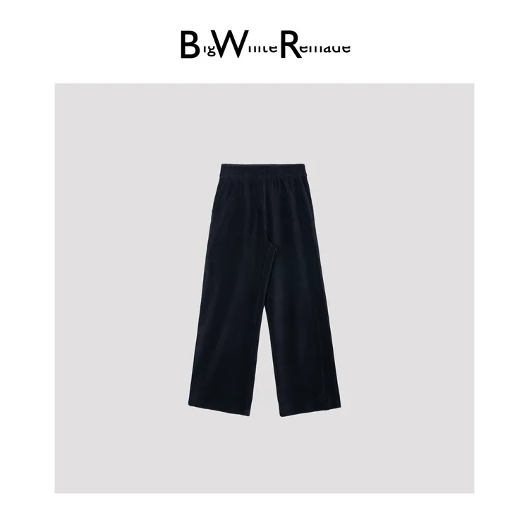 BIG WHITE REMADE“松弛裤”60精梳棉休闲松弛直筒休闲裤SS07072