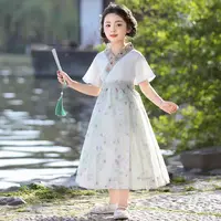 女童2025夏季新款国风汉服连衣裙B1275