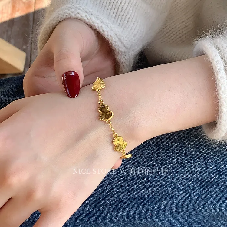 合金手链 晚睡的桔梗「聚金」葫芦复古手链新中式精致金色百搭手链