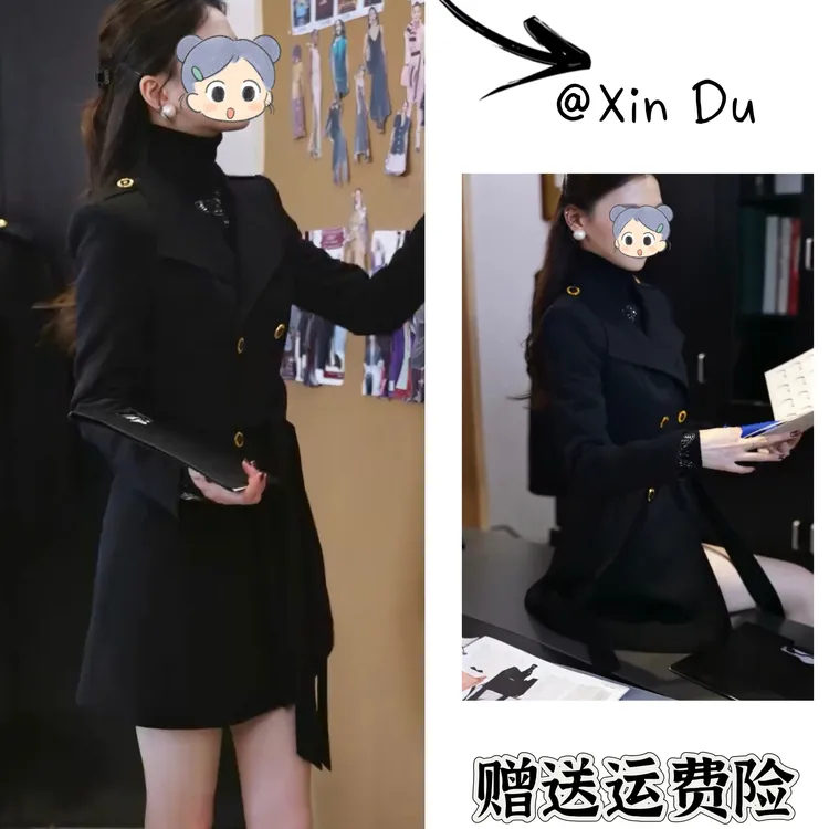 2025秋冬季新款时尚显瘦气质女士网红洋气外套百搭款D25100