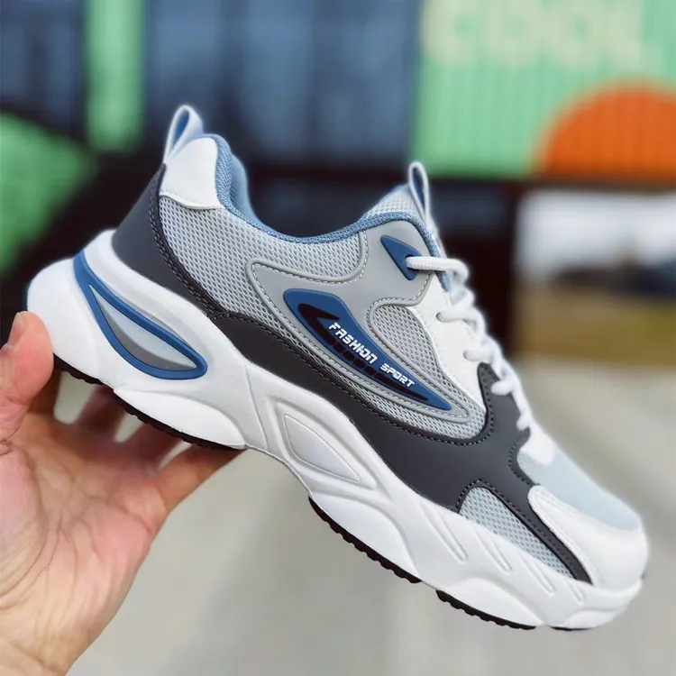 运动鞋男春季透气网面休闲鞋老爹鞋ins跑鞋旅游鞋轻便防滑学生鞋