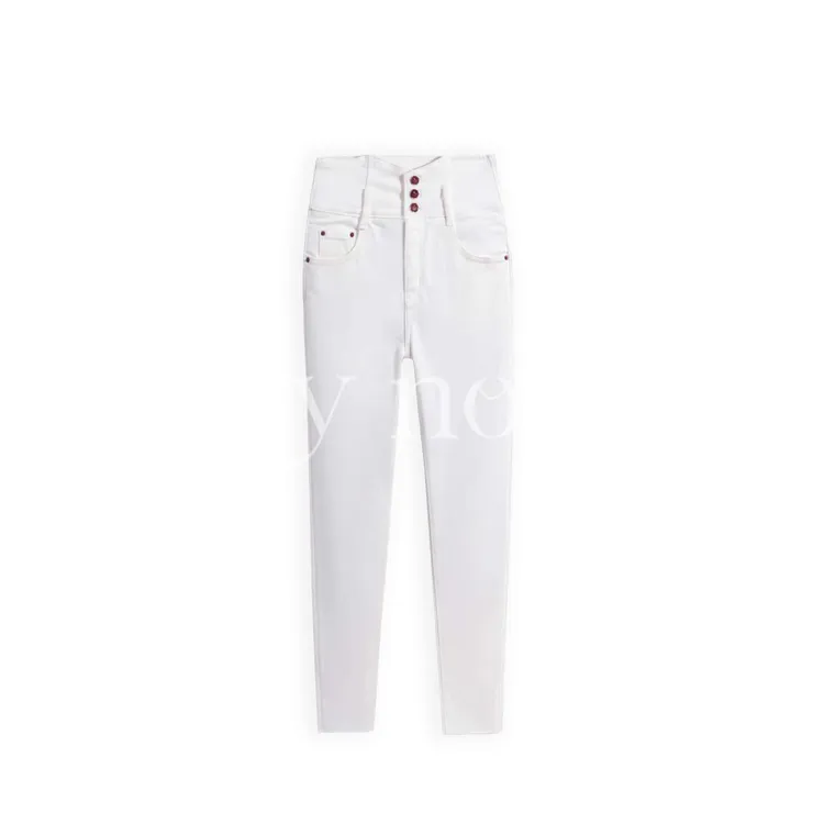 懒猫nono│Saynono 高腰加绒 潮流铅笔牛仔裤厚款 GJ0131JY