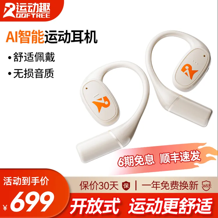 【新品】ROOFTREE运动趣不入耳运动耳机无线蓝牙耳机开放挂耳V49
