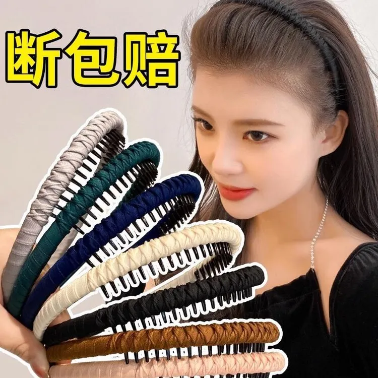 头饰齿精致无发箍复古女款麻花齿发卡带通用朋克风格轻职日简约