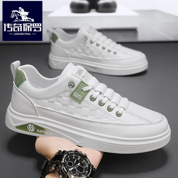 传奇保罗鞋子男款2025秋季爆款潮牌痞帅男士透气休闲板鞋