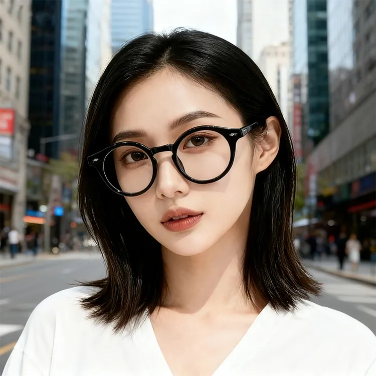 定配近视镜眼镜小脸素颜神器小框黑色眼镜框架学生防蓝光平光护目