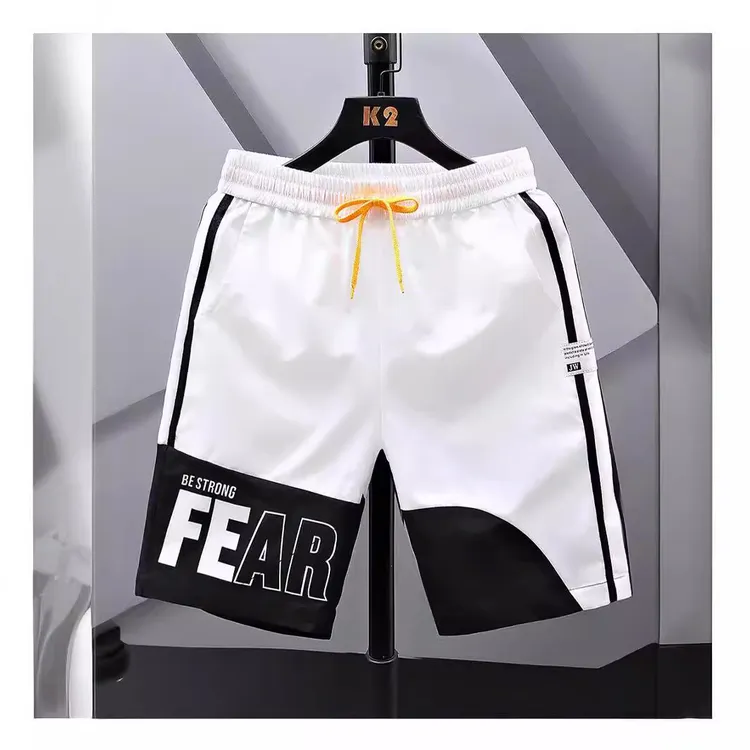 帅气中裤夏季痞帅男五分裤子薄款短裤休闲男士运动速干篮球青少年