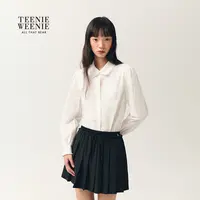 TeenieWeenie小熊女装衬衫26春新款木耳边娃娃领衬衣TTYW2611C1B