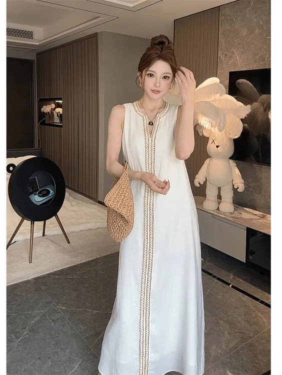 【倩倩专属】欧货高级感轻奢连衣裙女2025夏季新款长裙26227
