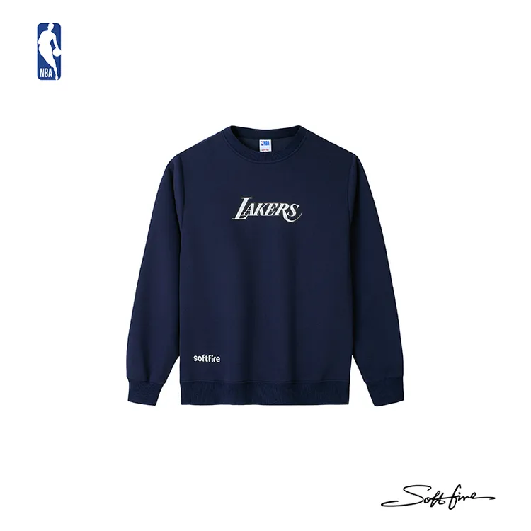 NBA联名款SOFTFIRE湖人队长袖儿童童装休闲百搭圆领卫衣