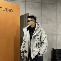 XDZZ二狗25ss冬季FD品牌连帽拼接户外防风滑雪系羽绒服外套H-908