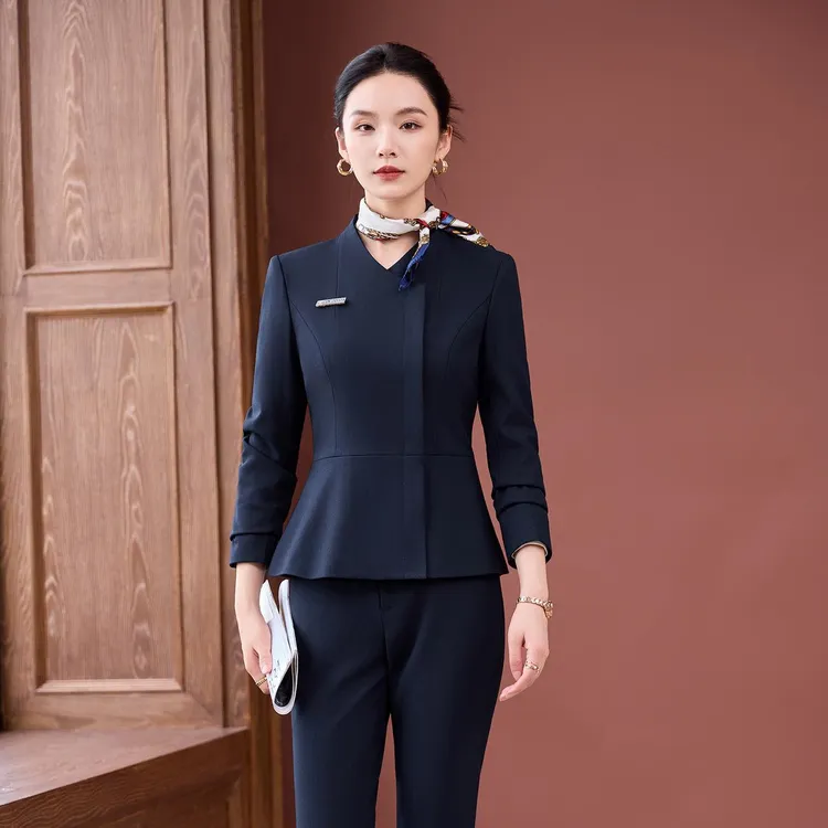 秋冬职业装女裙套装职场正装白领精英酒店银行西服珠宝店工作服