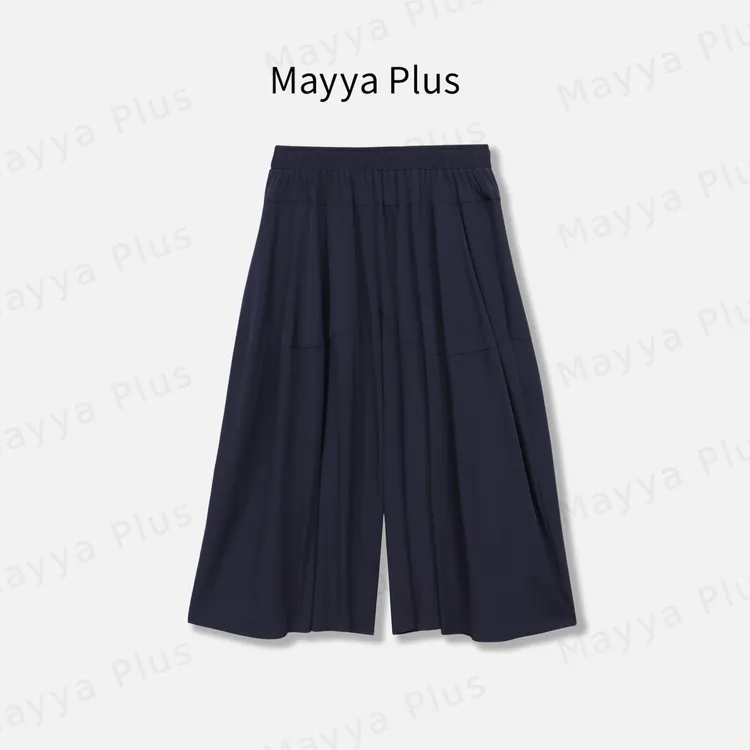 【速干裙裤】Mayya Plus麦芽定制时尚高腰八分裙裤阔腿裤子32528158